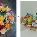 BH Flores - Dueto Especial (Cesta N2 + Bouquet 24 rosas vermelhas ou coloridas)