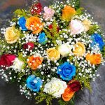 BH Flores - Bouquet 24 rosas coloridas