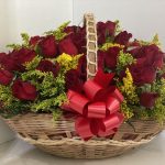 BH Flores - Cesta de Rosas Vermelhas