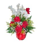 BH Flores - Linda Orquídea com rosas nacionais