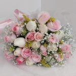 BH Flores - Bouquet 24 Rosas Brancas e Rosas
