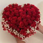 BH Flores - Coração de 50 Rosas Vermelhas